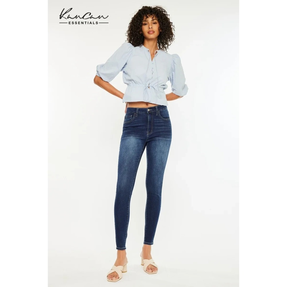Kancan Women's Julija Essentials High-Rise Super Skinny Jeans Dark Wash 11/29‎